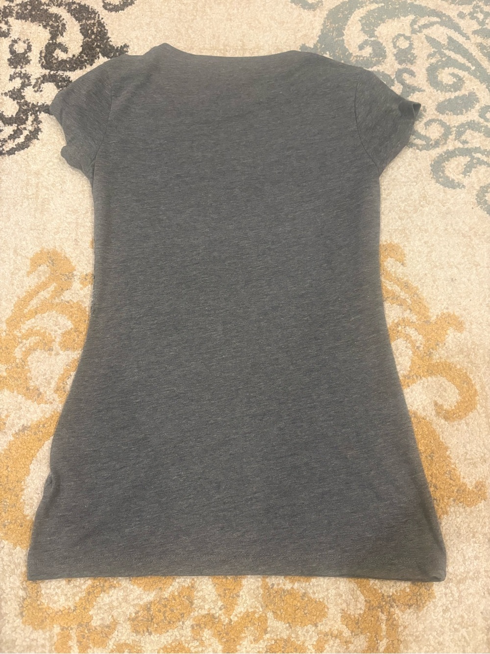 Guess Gray Embellished V-Neck Tee - Picture 5 of 7